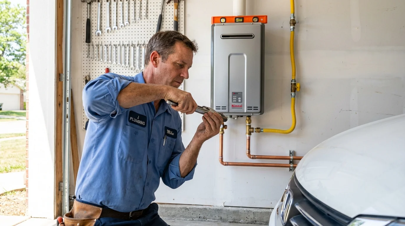 Tankless water heater installation by a Johns Plumbing LLC plumber in Breckenridge